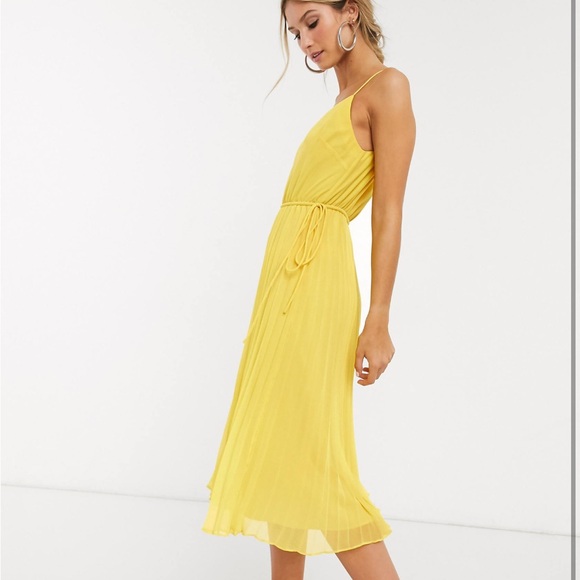 Pleated Cami Midi Dress NWOT - Picture 2 of 6